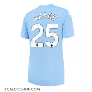 Manchester City Manuel Akanji #25 Prima Maglia Femmina 2023-24 Manica Corta